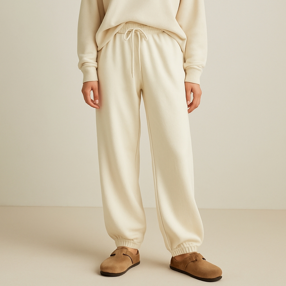 Modiste Cream Terry Sweatpants Sz L Deadstock NWOT‎ Luxe Lounge